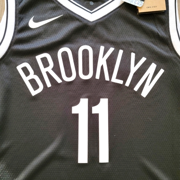 BRAND NEW Nike Brooklyn Nets Kyrie Irving Jersey Black Men's Size XL - Picture 4 of 9